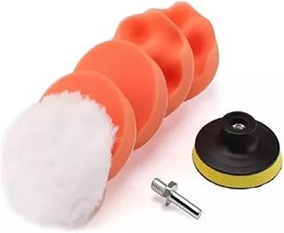 Kit de Polimento Automotivo | 6 Peças com Almofadas, Boinas de Espuma e Lã, Adaptador de Broca M14
