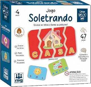 Jogo Soletrando, Madeira Be a Bá, Nig Brinquedos