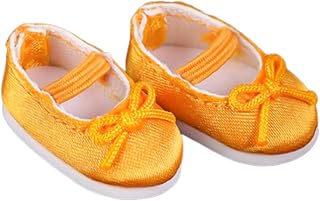 harayaa 1 par de sapatos de boneca 1/12, sapatilhas de balé, suprimentos para bricolage, roupas da moda, acessórios de roupa, calçados para boneca Ob11, Laranja