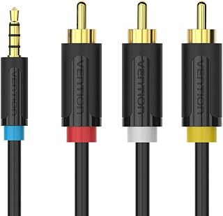 Cabo Audio e Video P3 Para Rca Receptor Av In Tv 2m Vention
