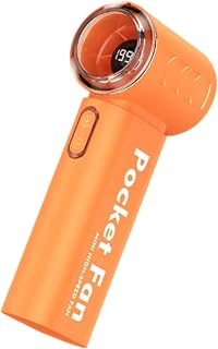 Ventilador Portátil Elétrico Eletrodomestico Compacto com Visor Digital | Mini Ventilador Pessoal De Mão Para Deslocações Praia Viagens Piqueniques Festivais Estudantes Rapazes