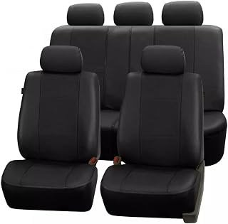Jogo de Capa em Couro Para Banco Carro Automotivo em Couro (Gol G5 2008 a 2012, Preto)