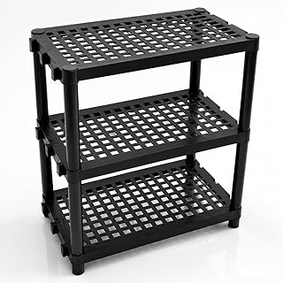 Estante Modular Multiuso Organizadora Plástica Reforçada - Útil Vários Ambientes (3 prateleiras)