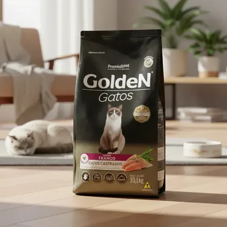 Ração Golden gatos castrados sabor frango 10kg