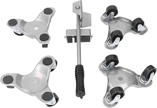 Conjunto de rodas móveis para móveis 4 peças, carrinho triangular de ferro com elevador, rolos universais para serviço pesado, para sofás, estantes, mesas, cadeiras, camas,